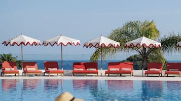 2 outdoor pools, open 10:00 AM to 8:00 PM, pool umbrellas, sun loungers
