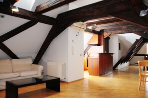 Superior Apartment, 1 Bedroom | Living area | TV - Residence Thunovska 19 (Prague)
