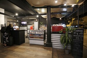 Front of property - evening/night - Riocopa Hostel (Rio de Janeiro)