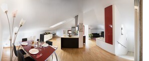 Family Loft (6 pax) | Living area | Flat-screen TV - Residence Verona Class (Verona)