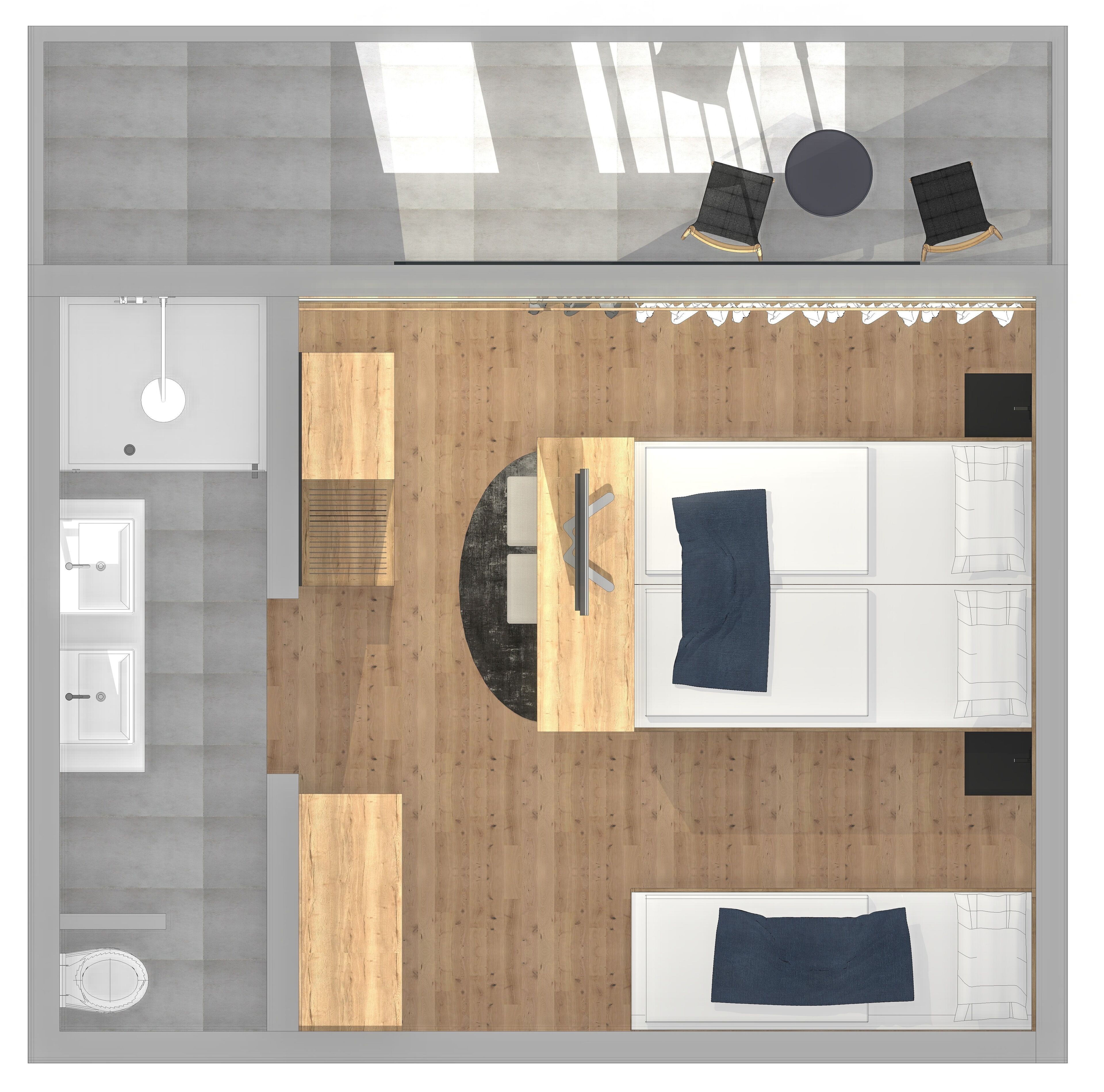 superior triple room | in-room safe, desk, laptop workspace, soundproofing