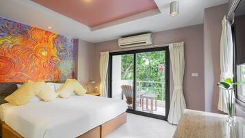 Down duvets, minibar, in-room safe, desk