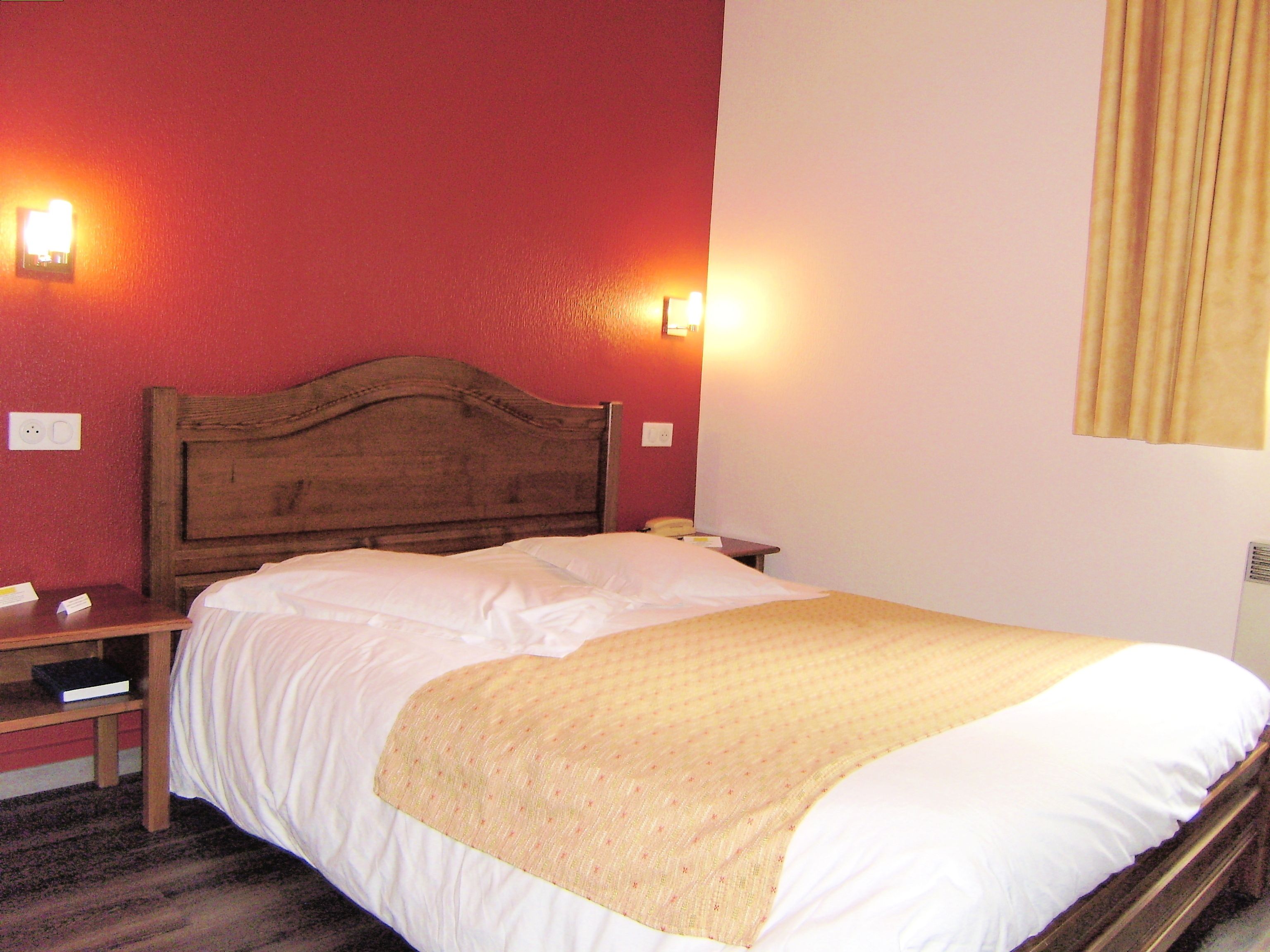 premium bedding, desk, blackout curtains, free wifi