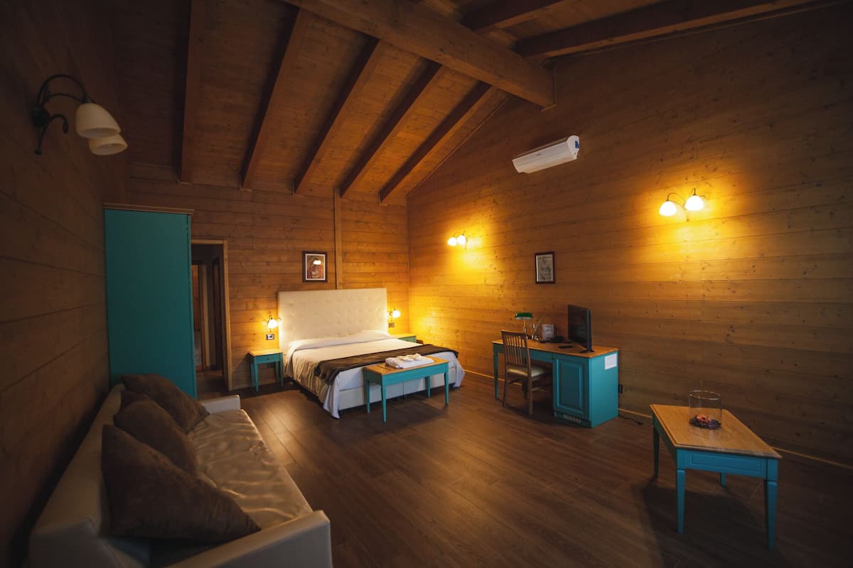 Chalet luxueux, 1 chambre, vue sur le parc | Draps italiens de Frette, literie de qualité