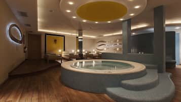 Sauna, hot tub, steam room, Turkish bath, body treatments, body wraps