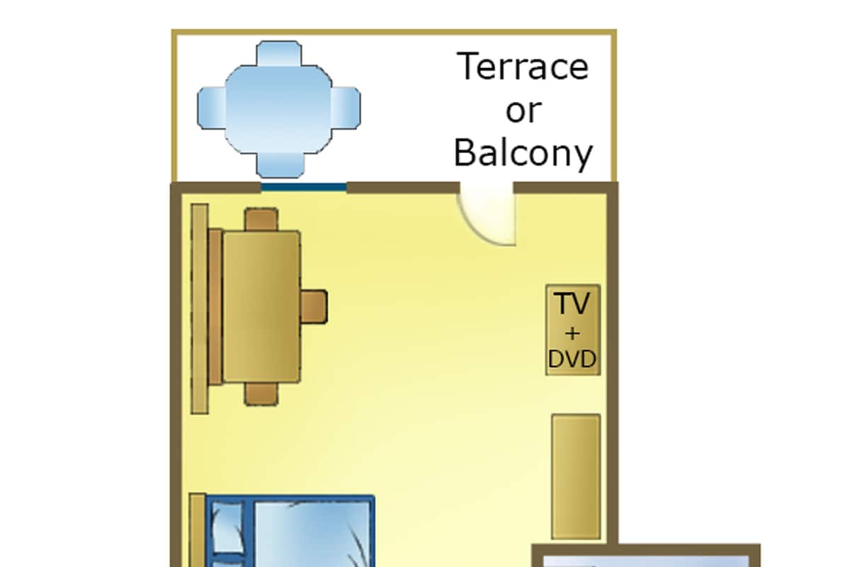 Double Room | Peralatan tempat tidur premium, katil Select Comfort 