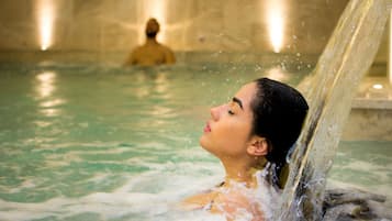 Sauna, hot tub, steam room, body treatments, body scrubs, facials