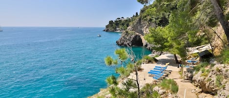 Sun loungers, beach towels