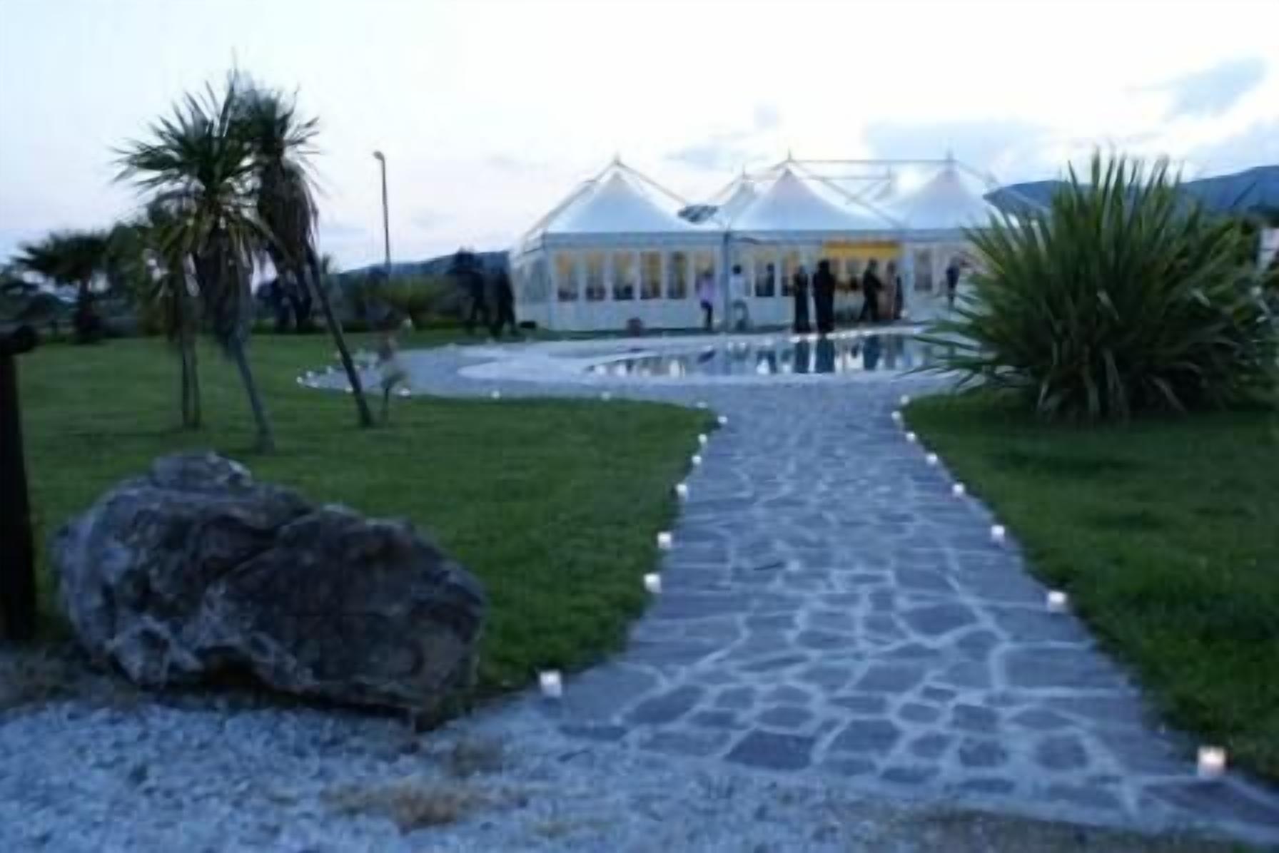 Outdoor wedding area