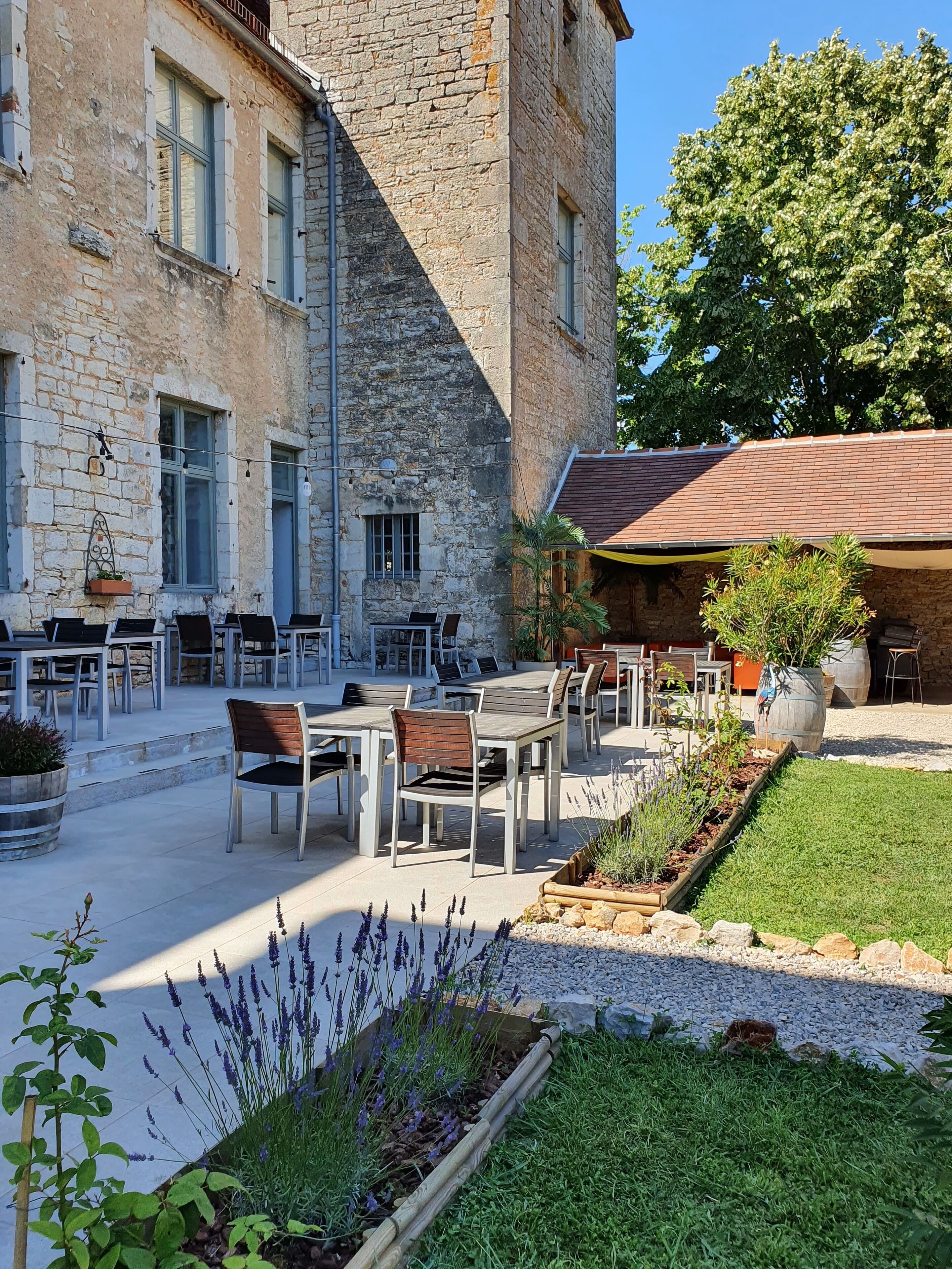 Breakfast and dinner served, garden views 