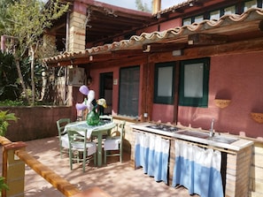 Basic Quadruple Room, 2 Bedrooms, Sea View | Private kitchen | Fridge, oven, cookware/dishes/utensils, freezer - Agriturismo Monte Alto (Patti)