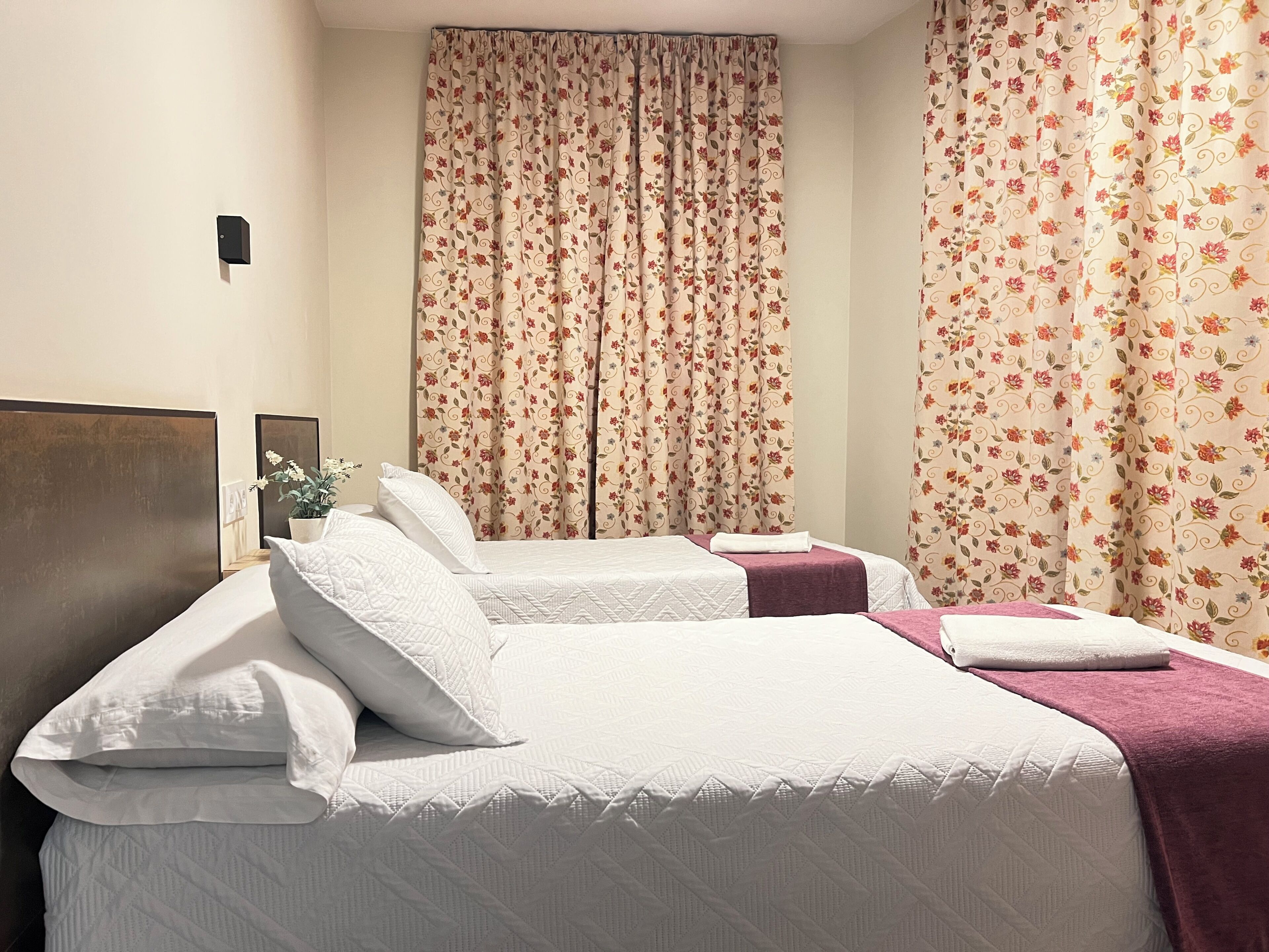Tweepersoonskamer, 2 eenpersoonsbedden, privébadkamer, in toren | Gratis wifi, beddengoed