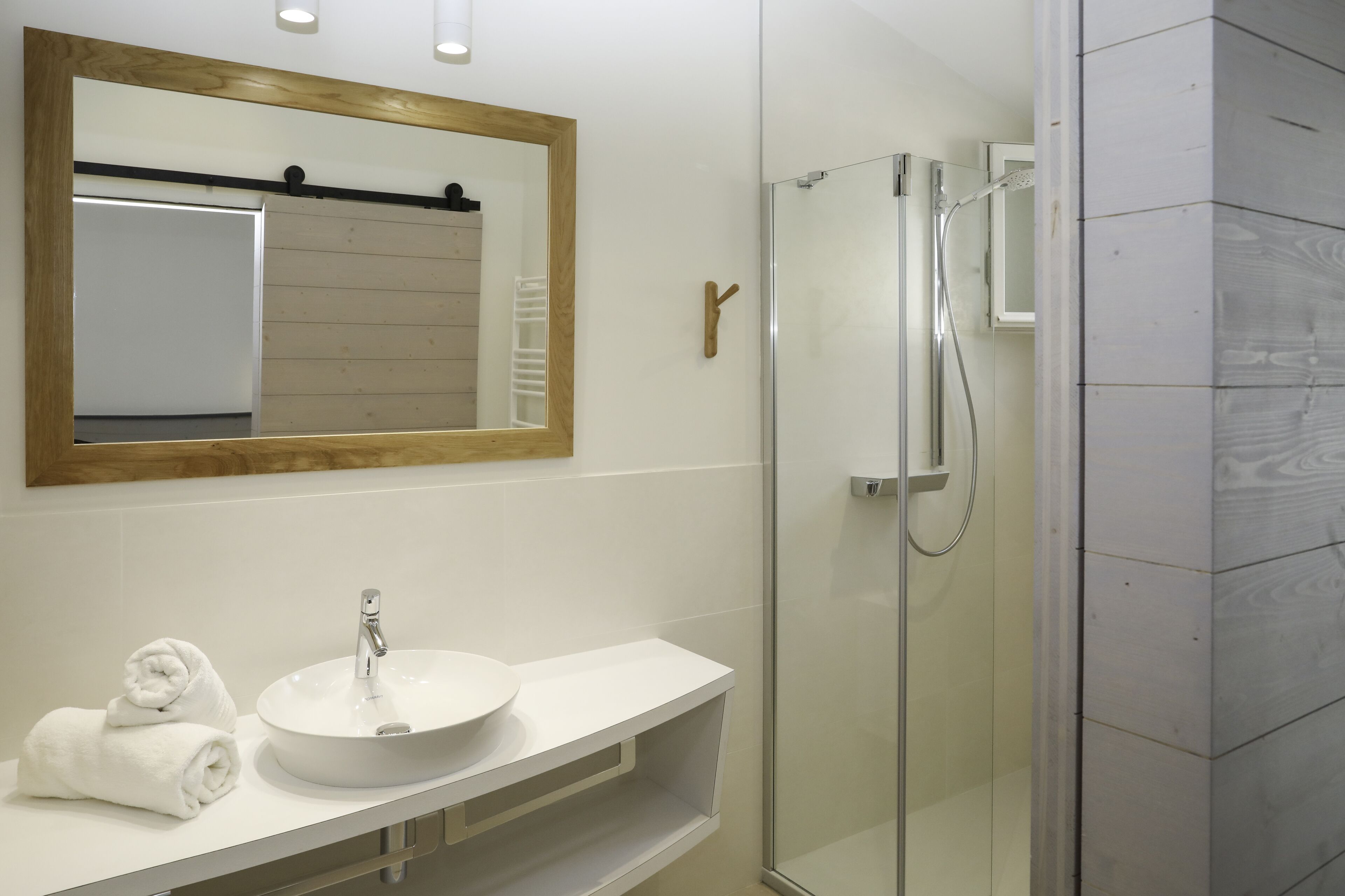 suite, garden area | bathroom | hair dryer, bathrobes, towels