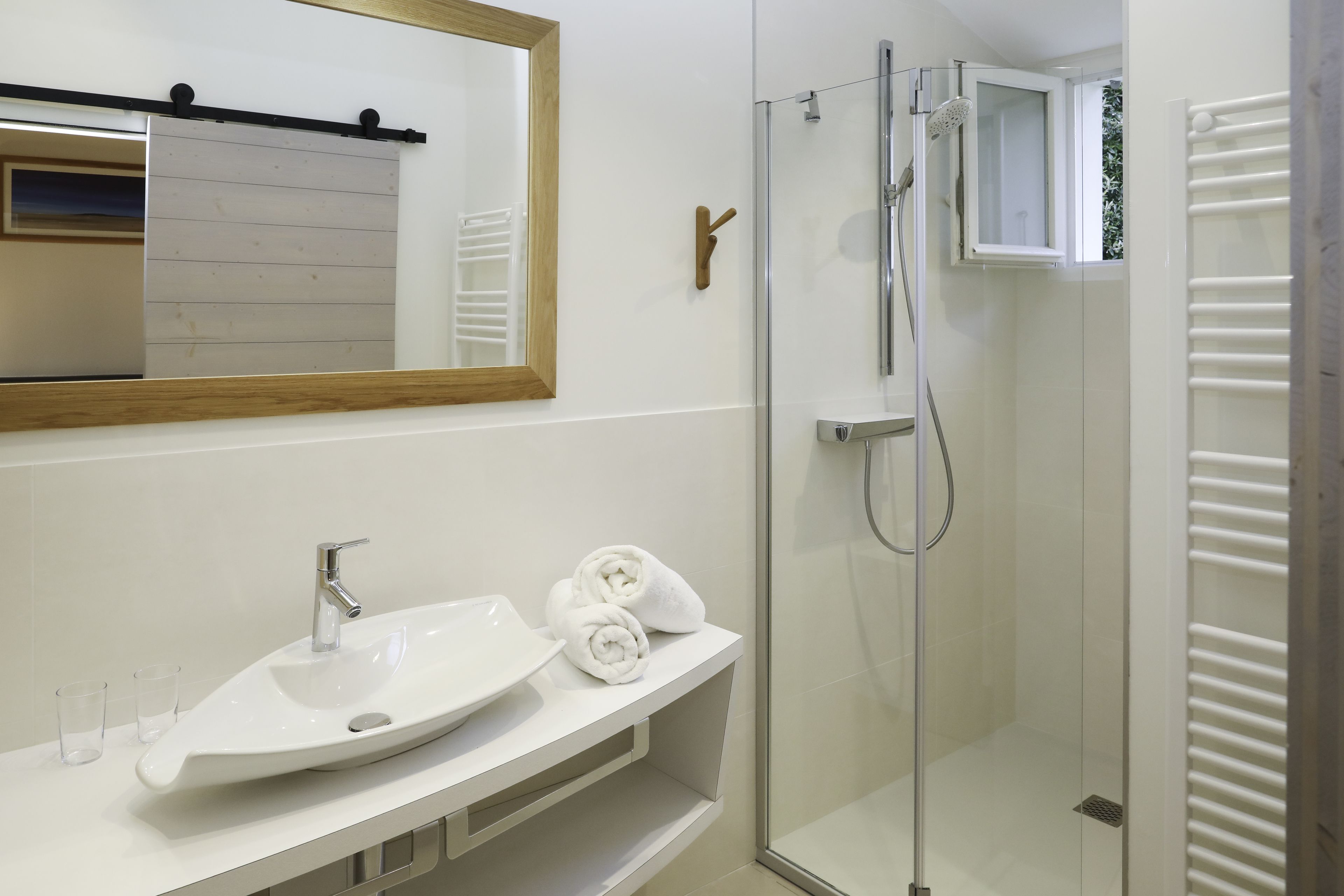 sea side suite  | bathroom | hair dryer, bathrobes, towels