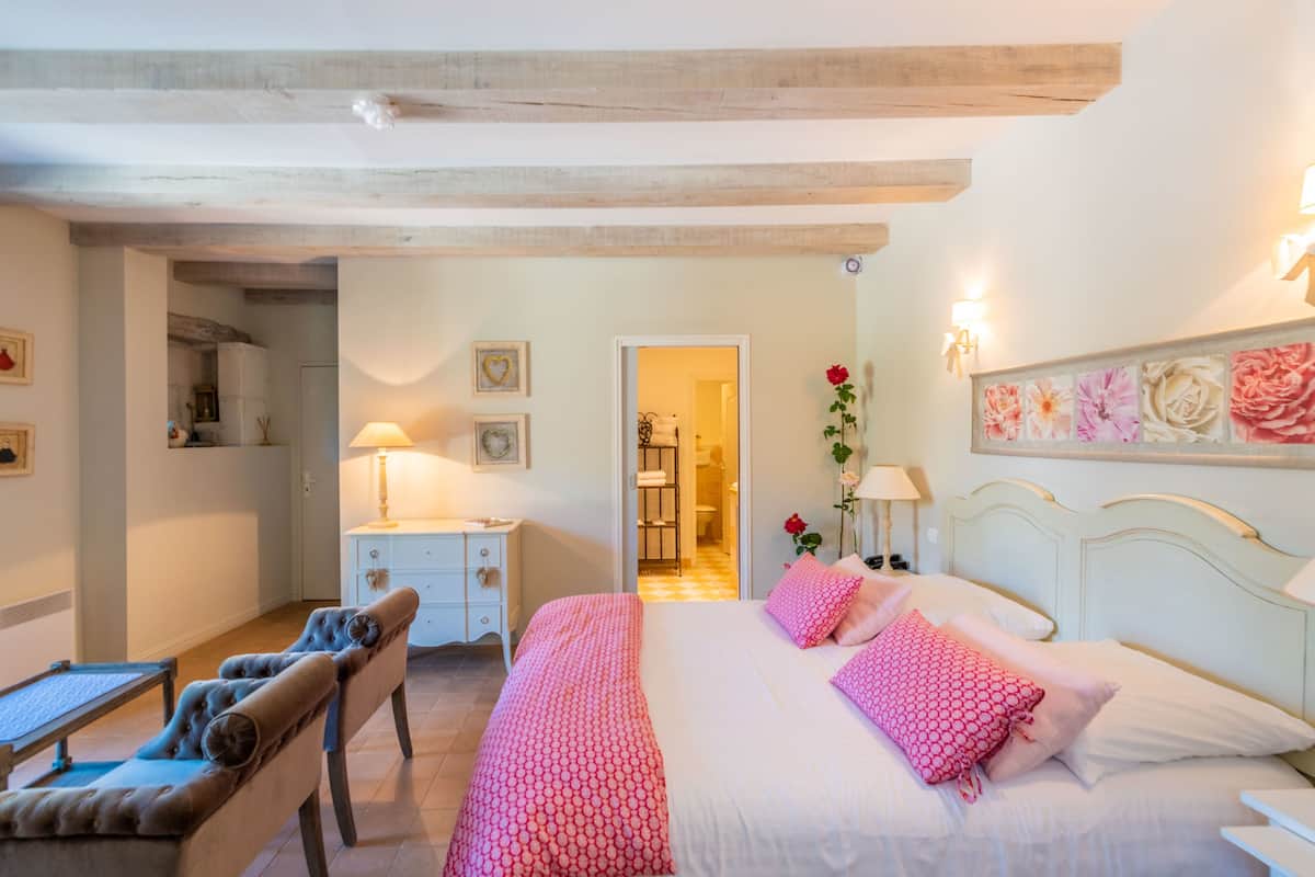Comfort Double Room, Courtyard View | Premium bedding, minibar, in-room safe, individually decorated