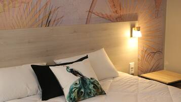 Family Room | Desk, blackout curtains, soundproofing, iron/ironing board