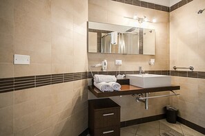 Hair dryer, towels