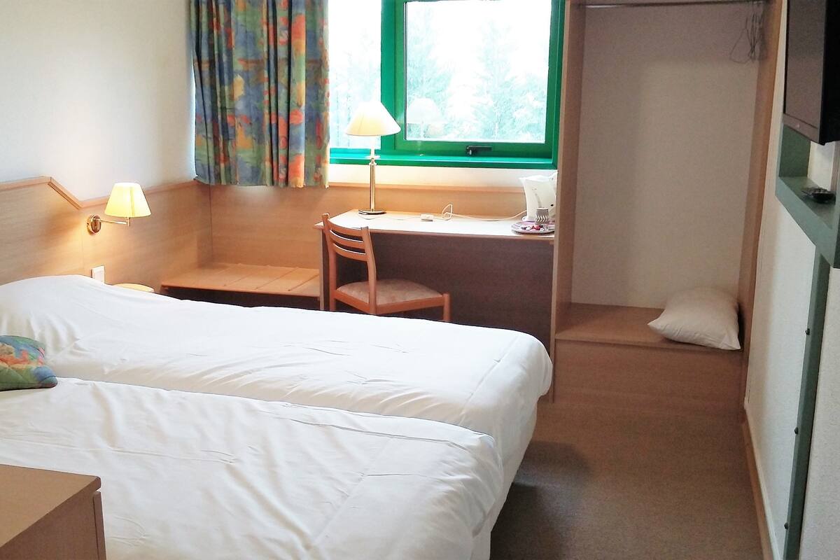 Standard-Zweibettzimmer | Zimmersafe, Schreibtisch, Verdunkelungsvorhänge, schallisolierte Zimmer