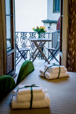 Double or Twin Room, Balcony | Premium bedding, down comforters, desk, soundproofing - Residenza Betta (Florence)