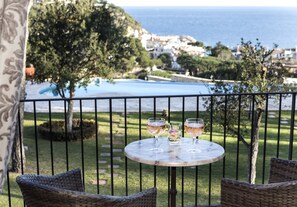 Rom – superior, terrasse, havutsikt | Balkong