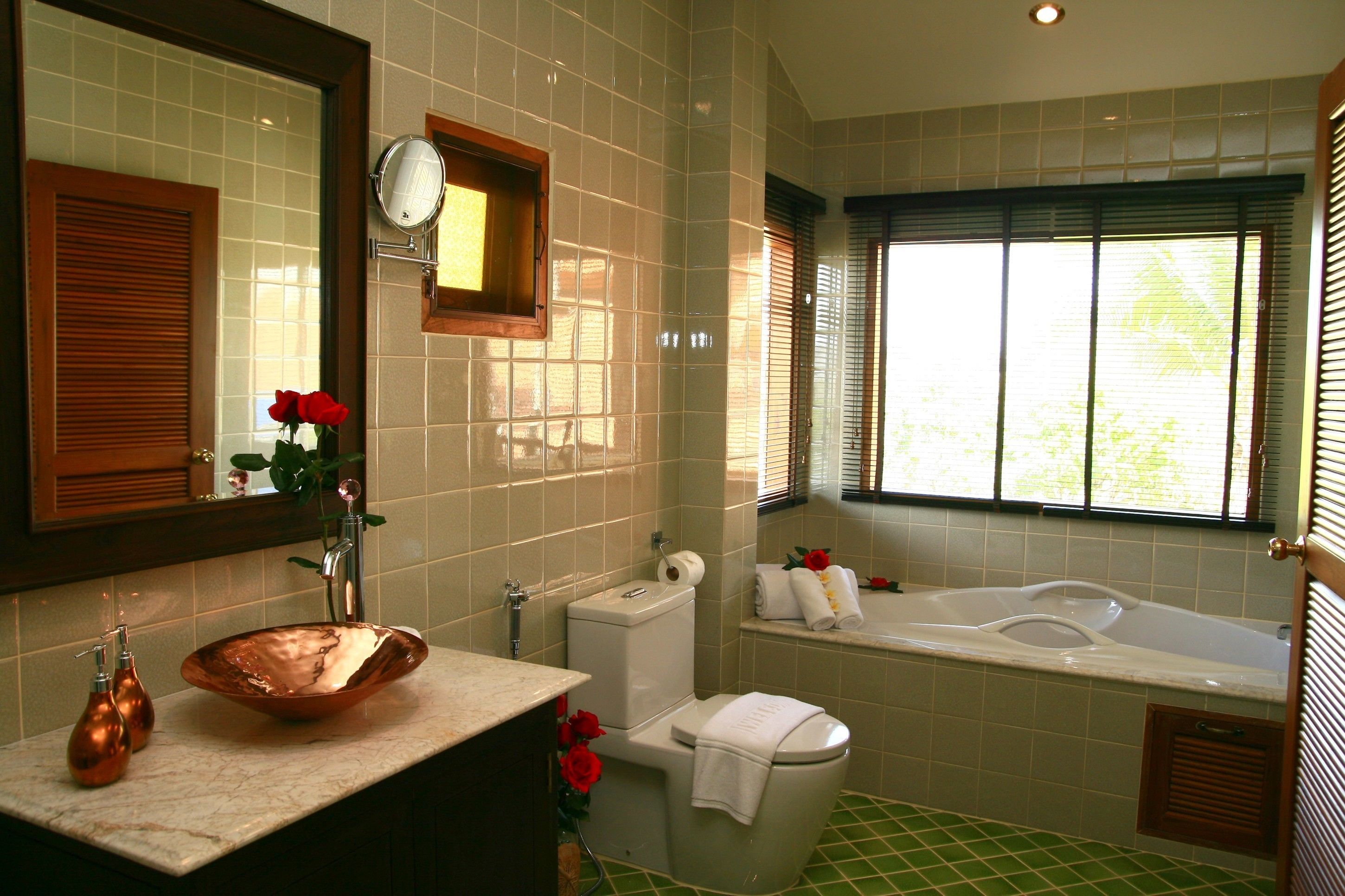 lotus classic family villa-3 br | bathroom | separate bathtub and shower, free toiletries, hair dryer, bathrobes