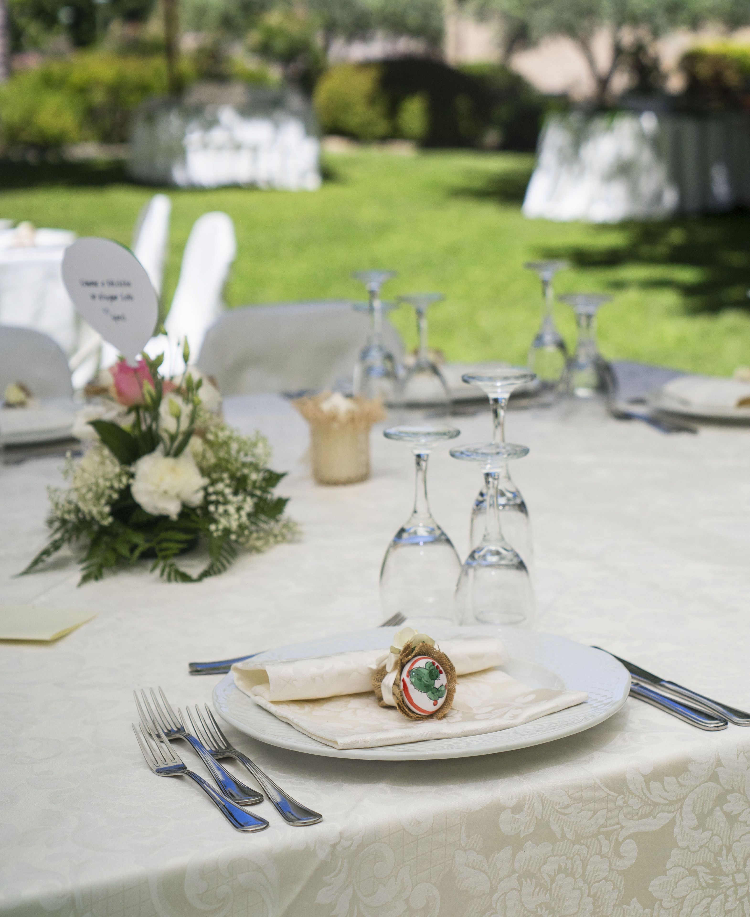 outdoor wedding area