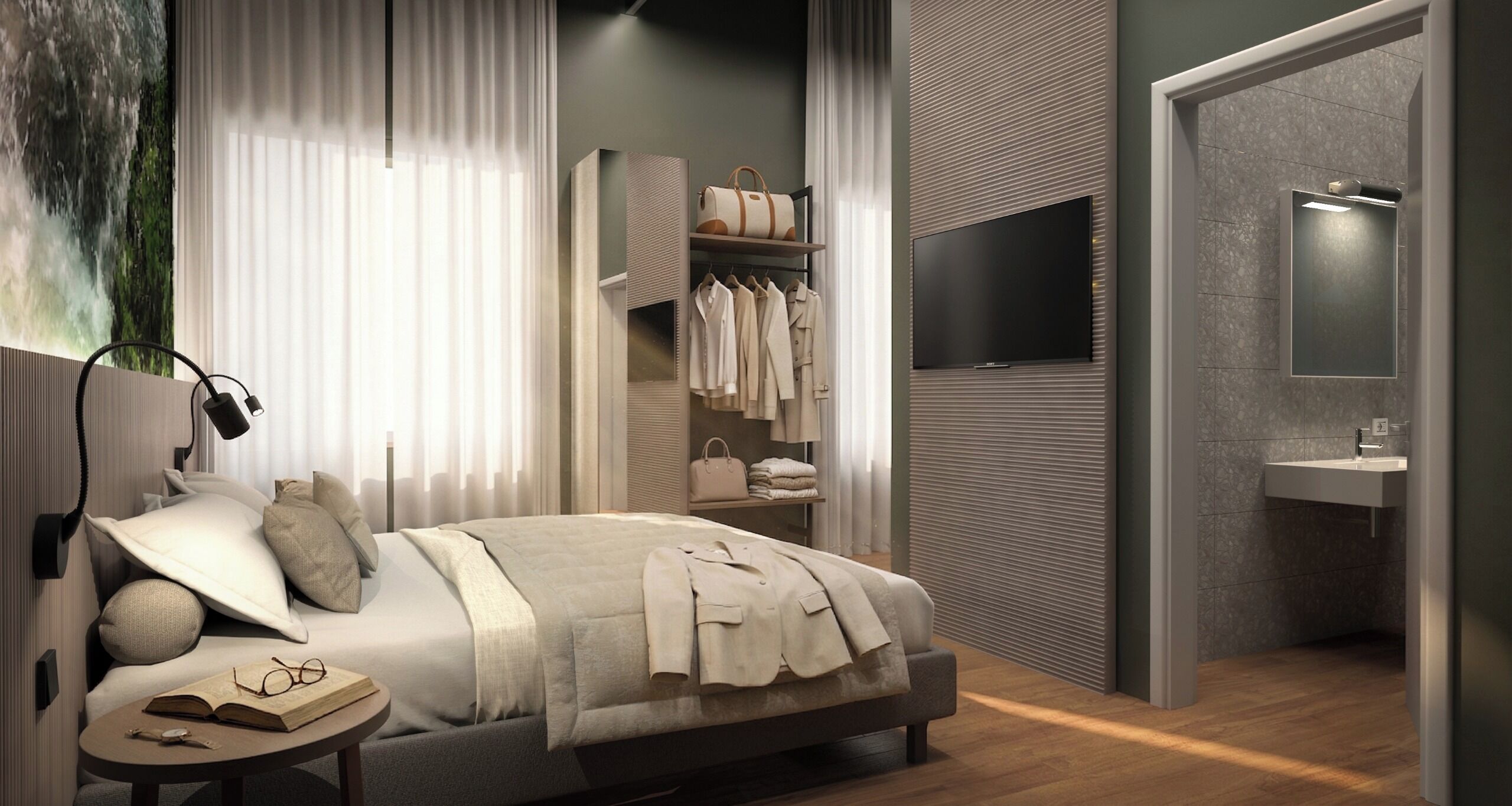 غرفة ديلوكس رباعية | ميني بار وخزنة داخل الغرفة ومكتب ومساحة عمل للكمبيوتر المحمول