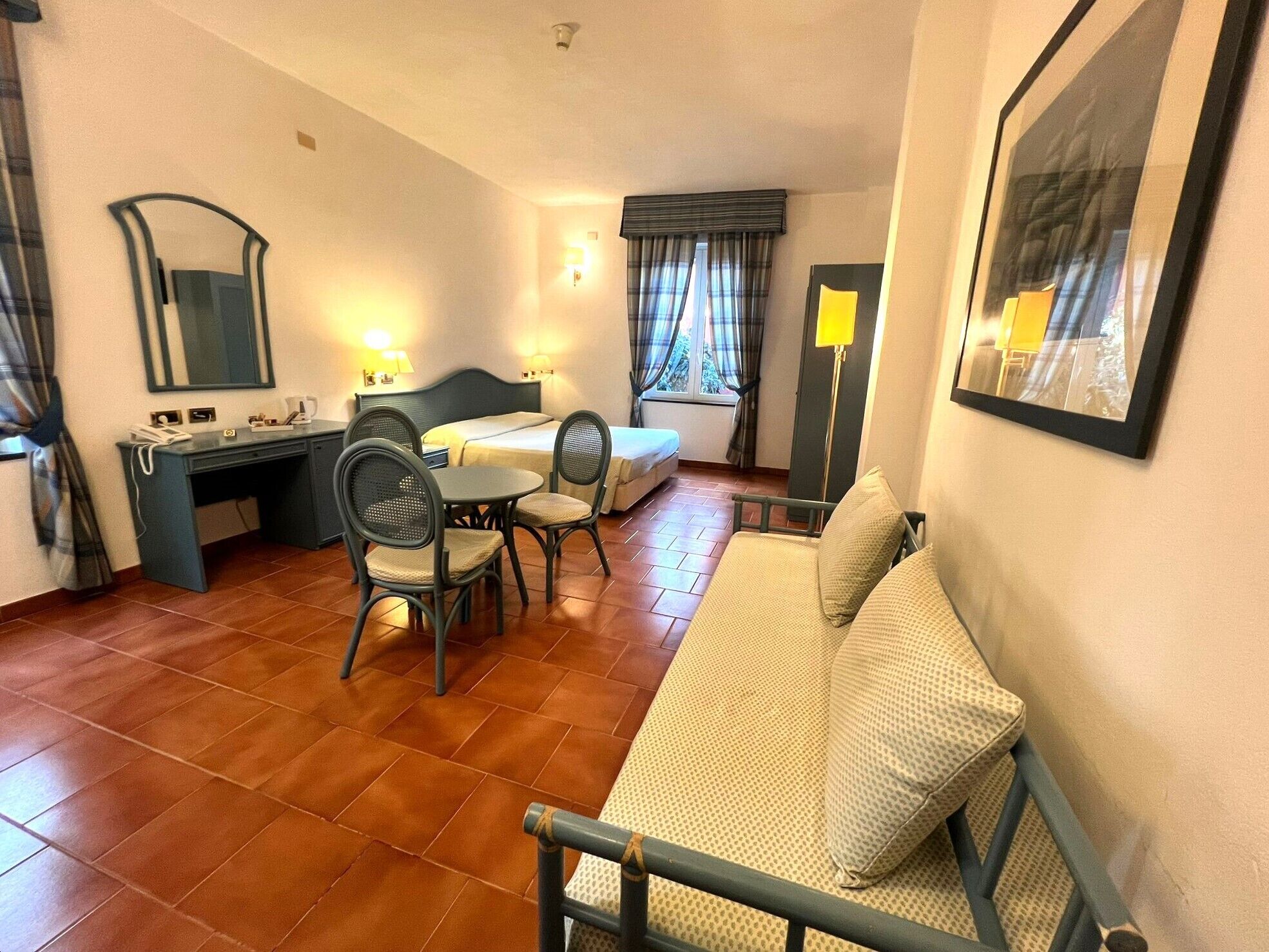 family room | 1 bedroom, down duvets, minibar, in-room safe