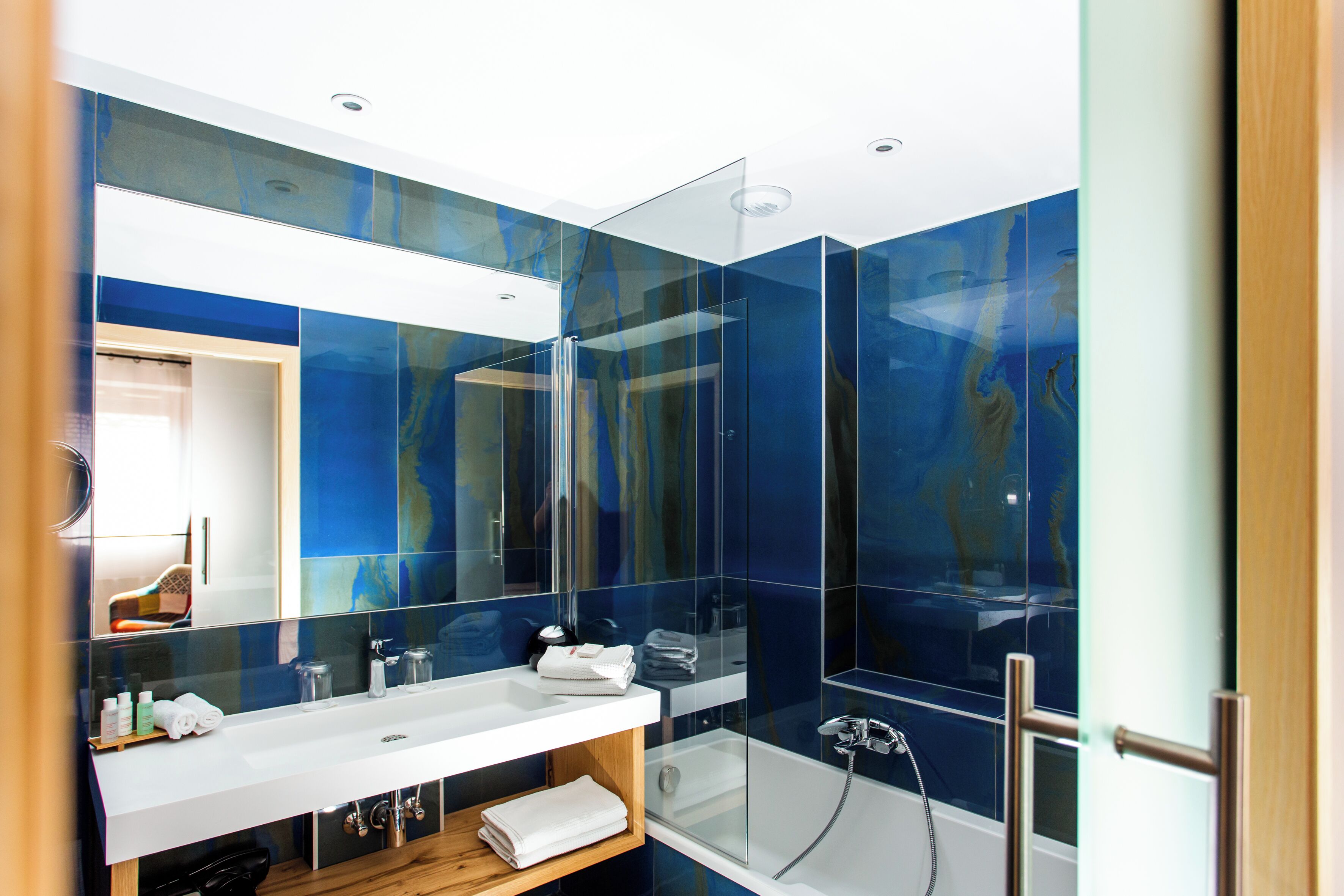 family quadruple room | bathroom | designer toiletries, hair dryer, bathrobes, slippers