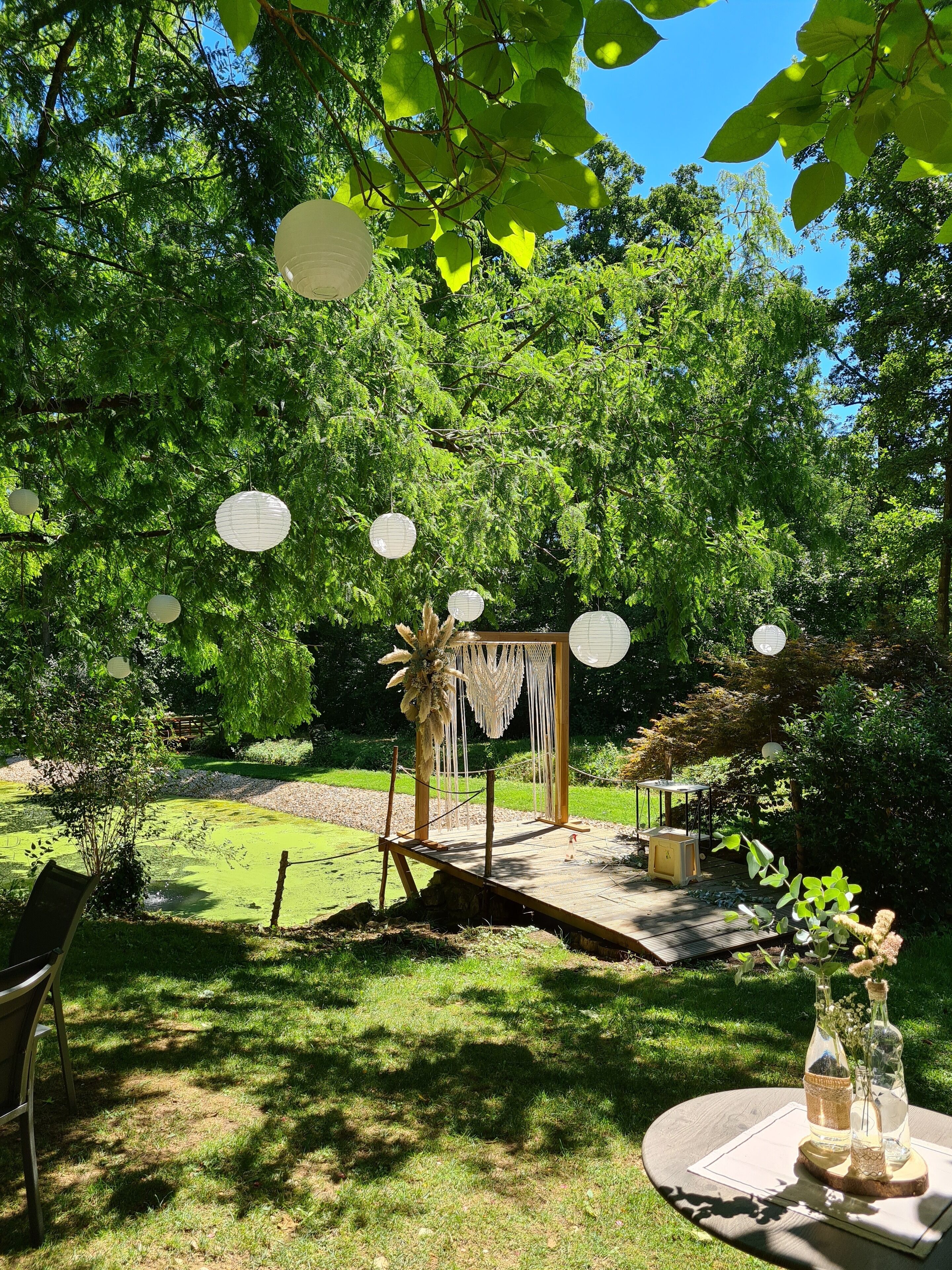 outdoor wedding area