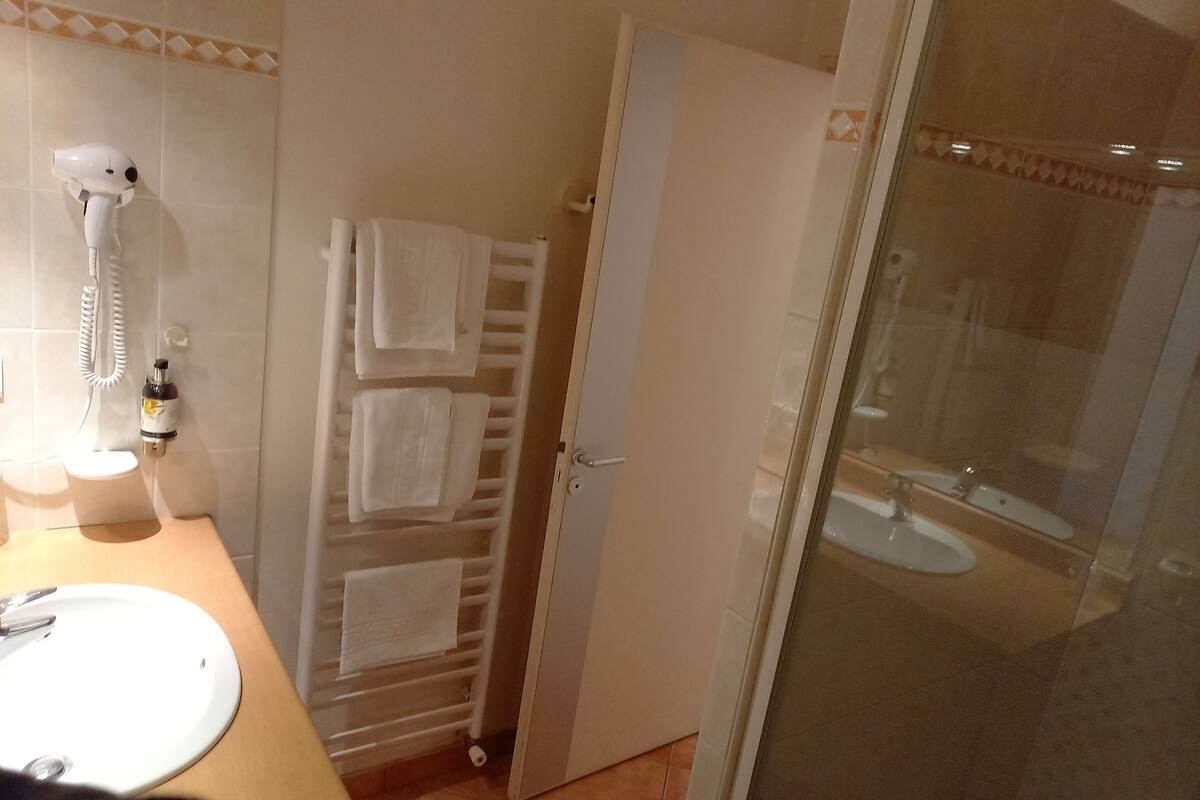 standard double room | bathroom | free toiletries, bidet, towels
