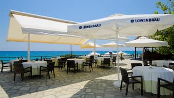 Outdoor banquet area