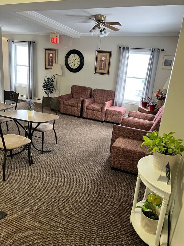 Sitteområde i lobbyen