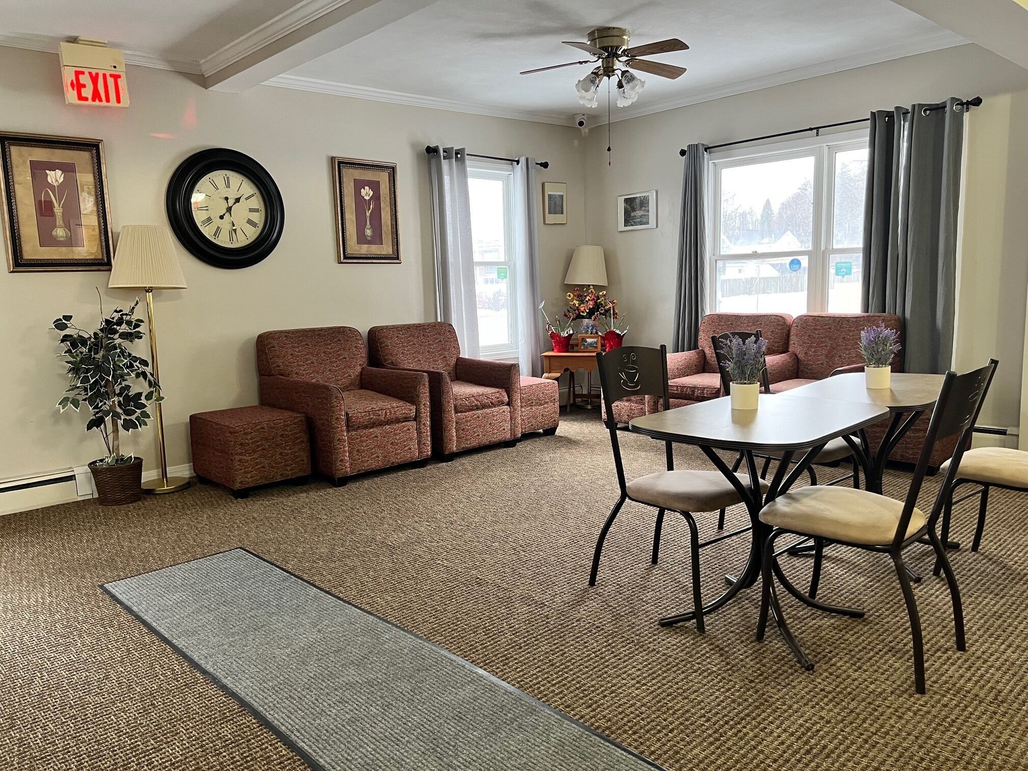 Sittområde i lobbyn