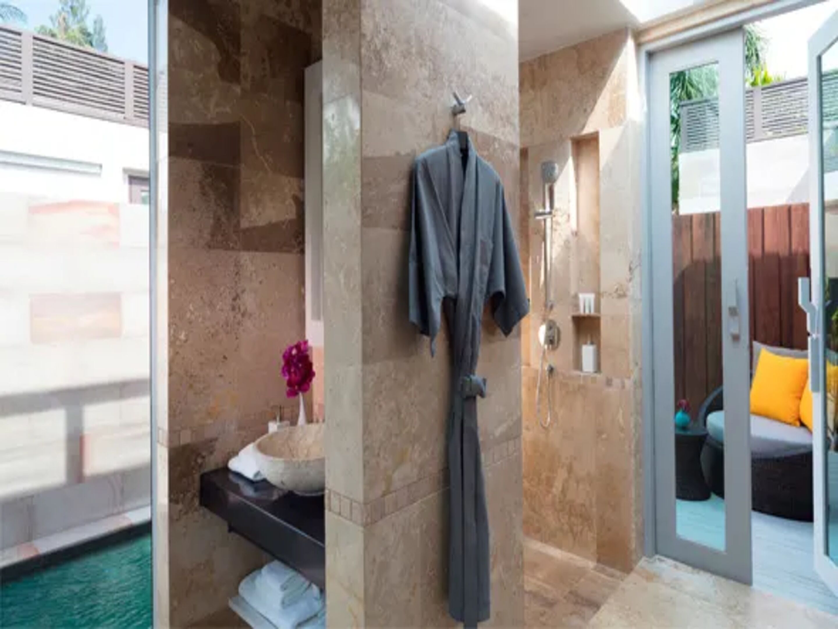 avani villa with private pool | bathroom | shower, rainfall showerhead, free toiletries, hair dryer