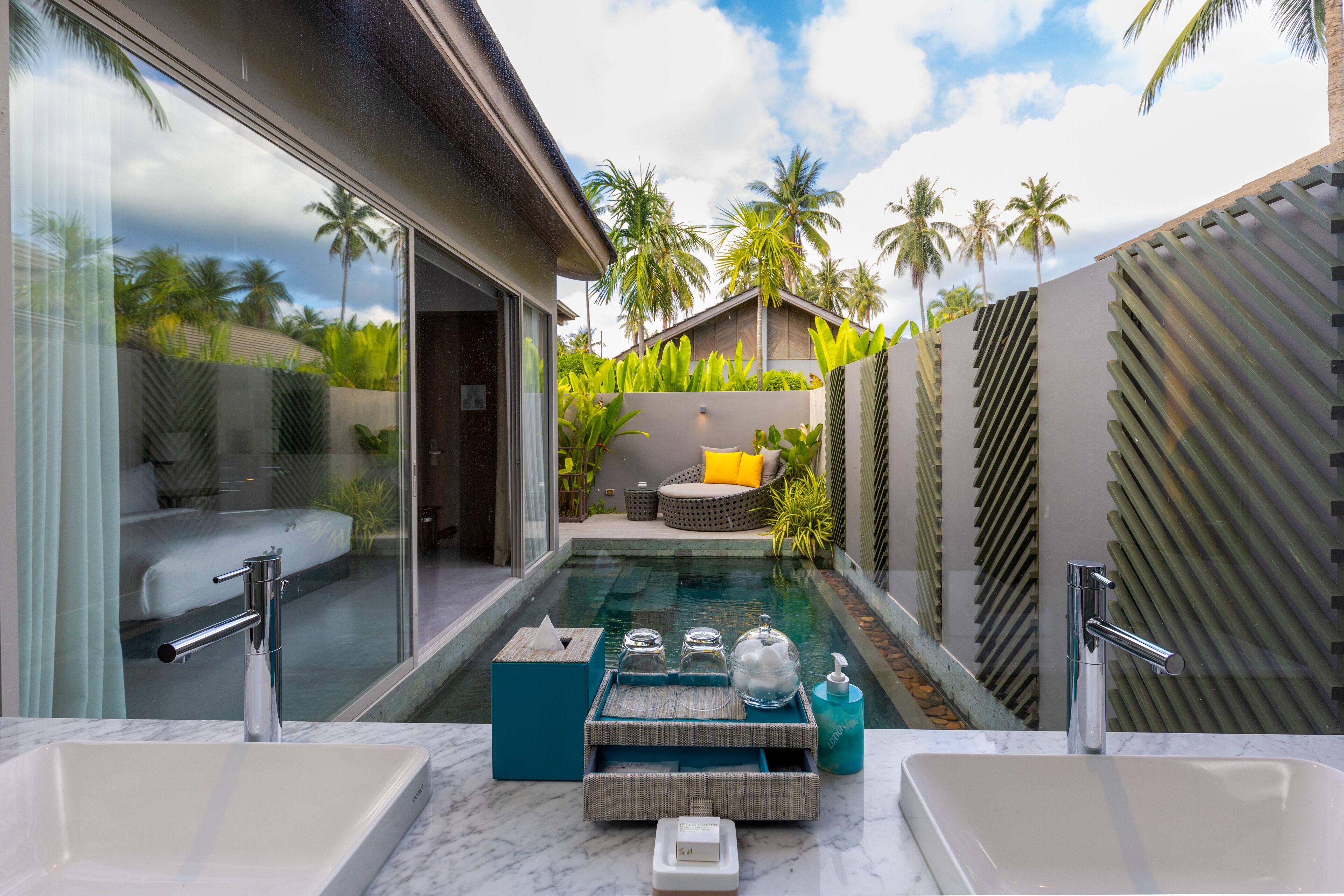 avani villa with private pool | garden view