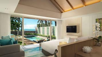 AVANI Beachfront Pool Villa | 1 dormitorio, minibar, caja fuerte y decoración individual