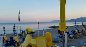 Private beach nearby, beach bar