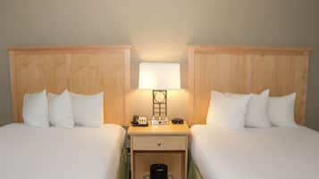 Deluxe Room, 2 Double Beds, Non Smoking | Pillow-top beds, iron/ironing board, free cots/infant beds