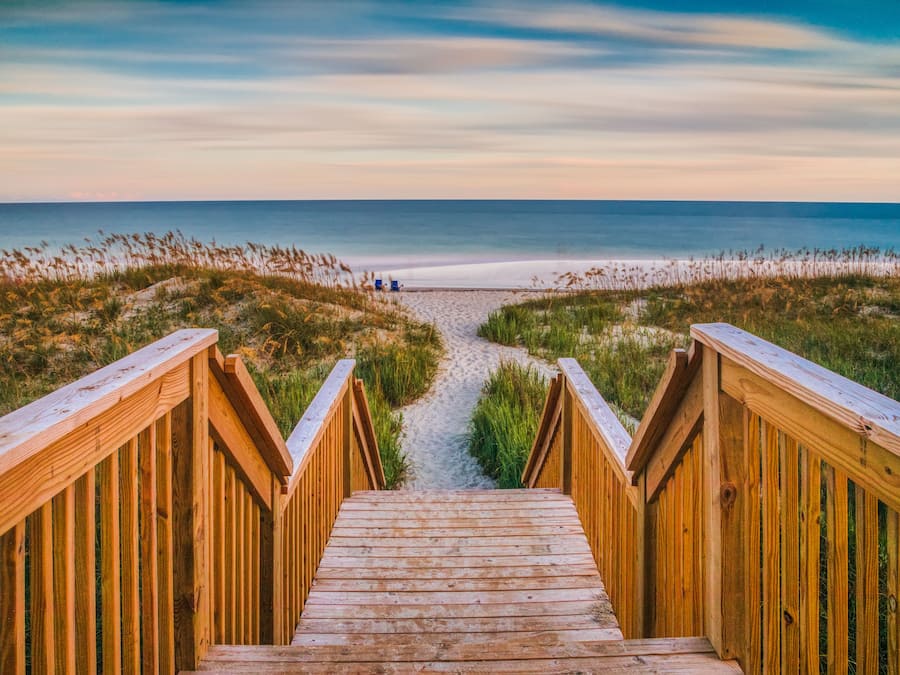 On the beach, white sand