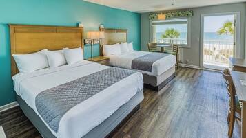Ocean View, Standard 2 Queen Beds | Literie de qualité, lit avec matelas à plateau-coussin, coffre-fort