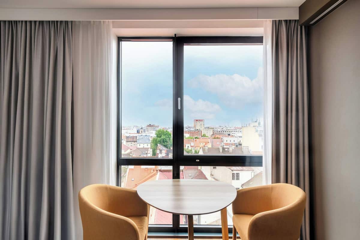 Minibar, in-room safe, desk, blackout curtains