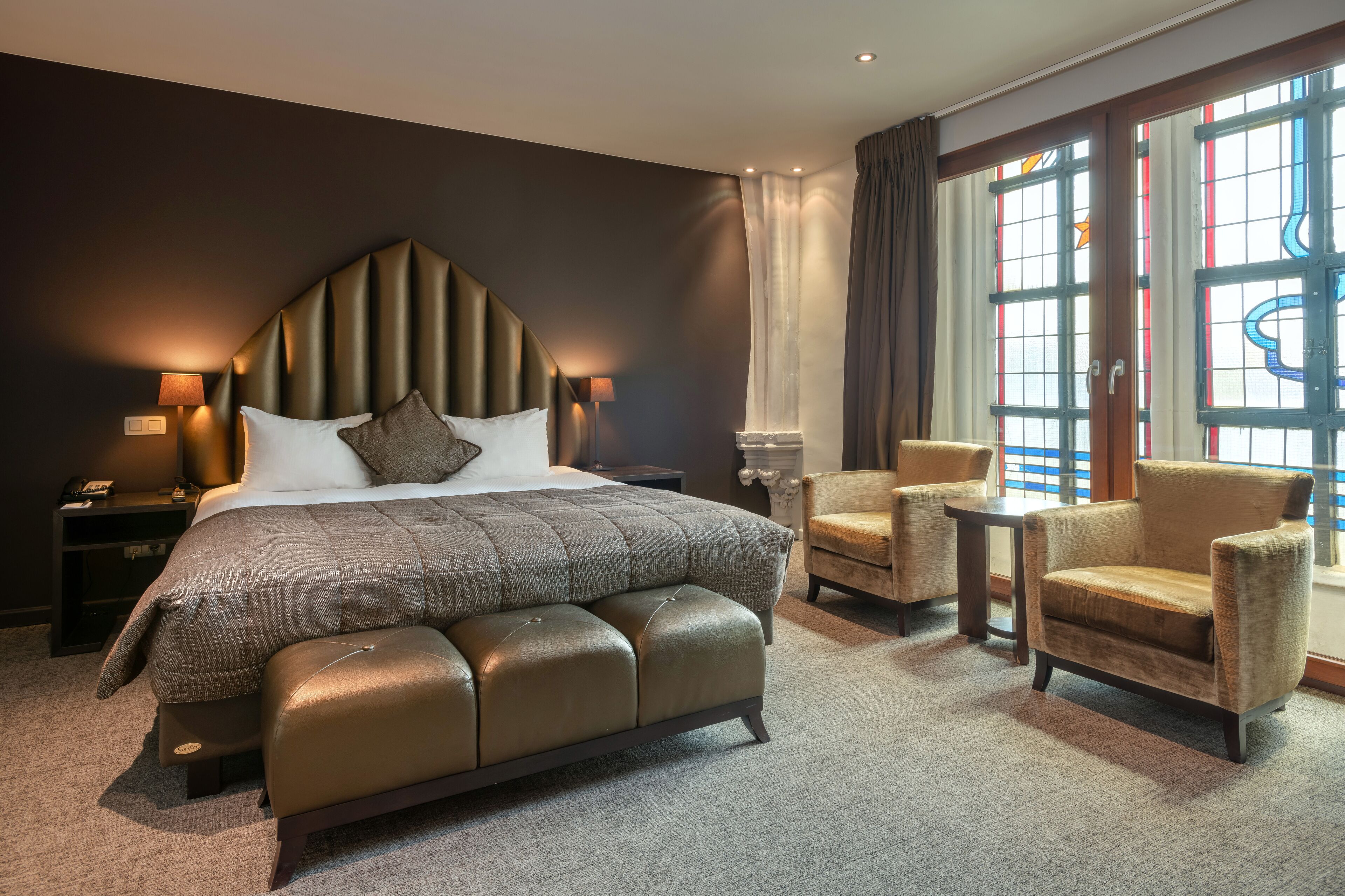 executive double room | in-room safe, desk, laptop workspace, iron/ironing board