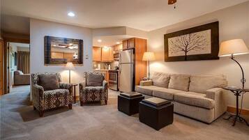 Condo, Multiple Beds (Ski Trail Condominiums - SK302 (Condo) | Living room | TV, fireplace