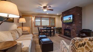 Condo, Multiple Beds (Ski Trail Condominiums - SK302 (Condo) | Living room | TV, fireplace