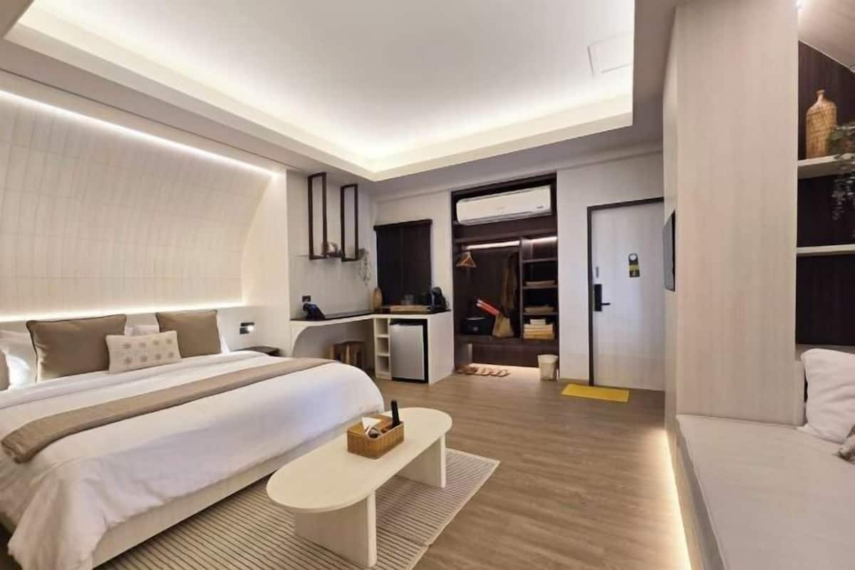 1 chambre, matelas Select Comfort, minibar