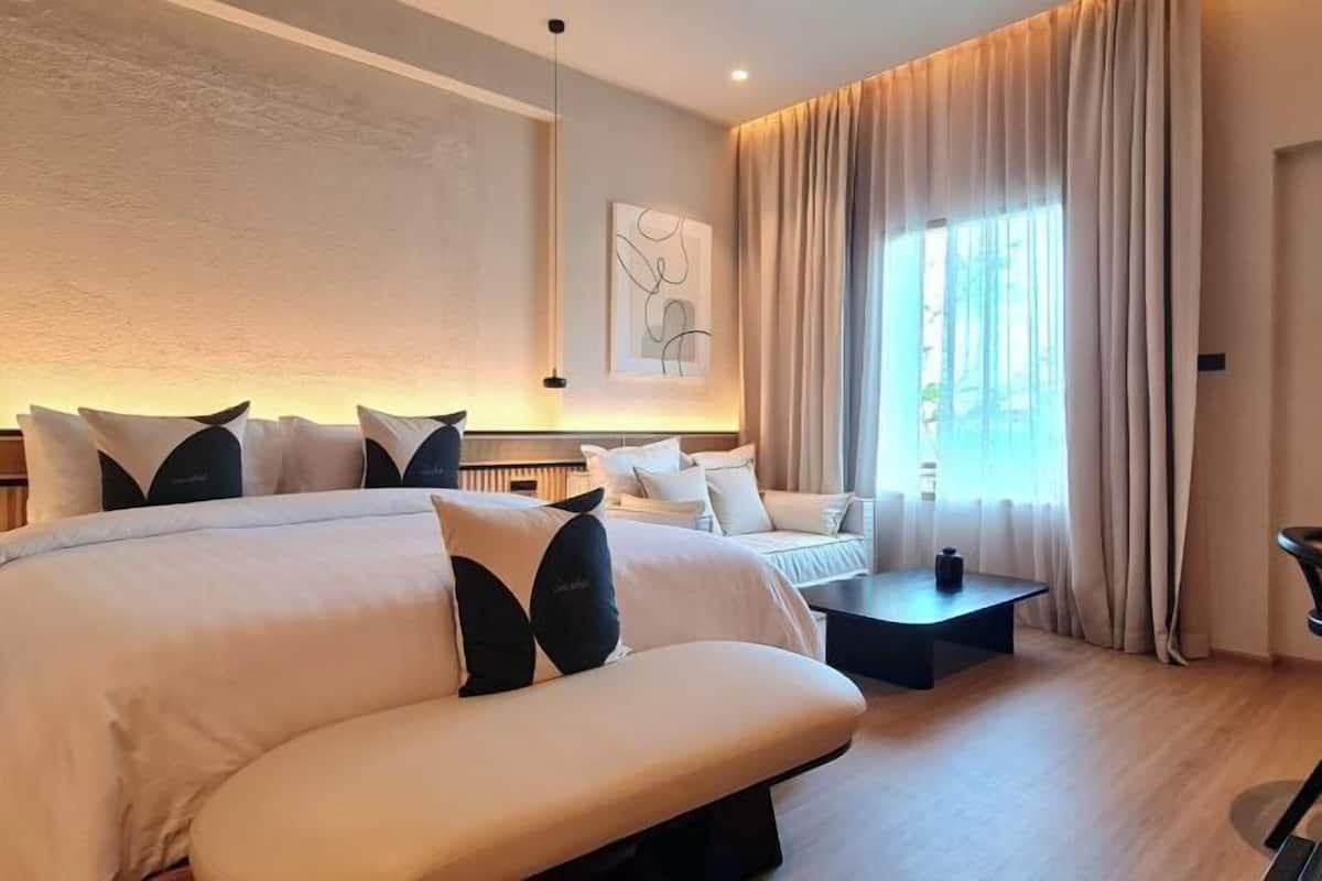 1 chambre, matelas Select Comfort, minibar