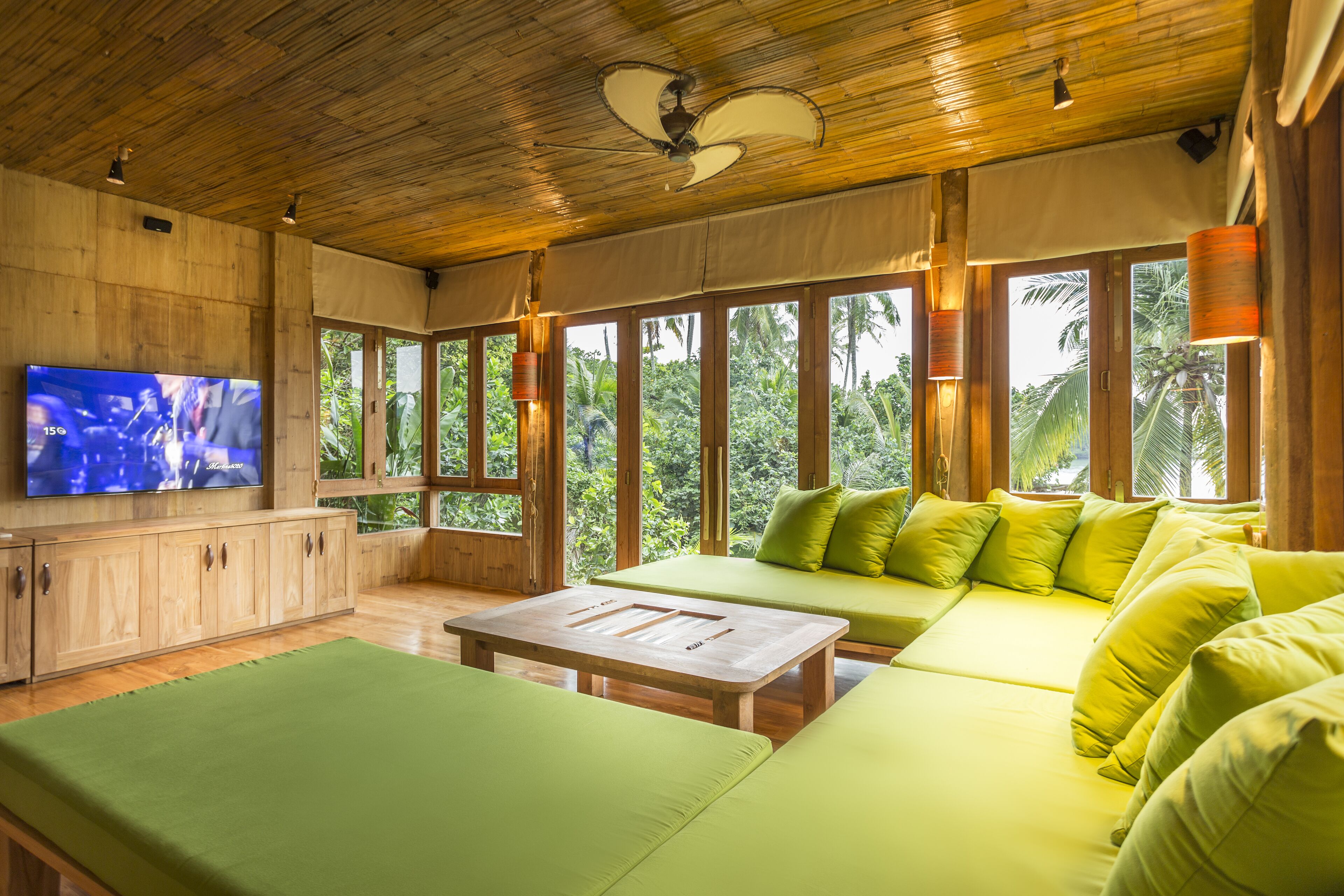 3 bedroom beach pool reserve | living area | 42-inch lcd tv with cable channels, tv, dvd player