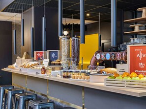 Enjoy a variety of pastries, fresh fruits, and specialty coffee at our café.
