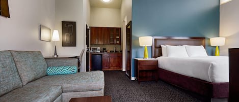 Studio Suite, 1 King Bed, Tower | Hypo-allergenic bedding, down comforters, pillowtop beds, desk